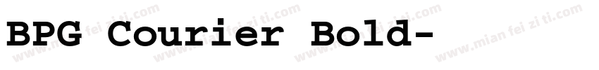 BPG Courier Bold字体转换
